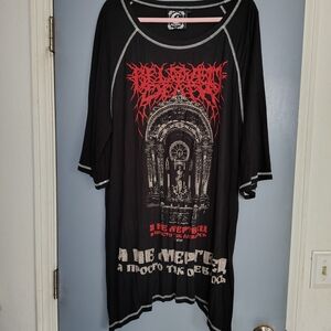 Black Graphic Oversized T-Shirt Dress